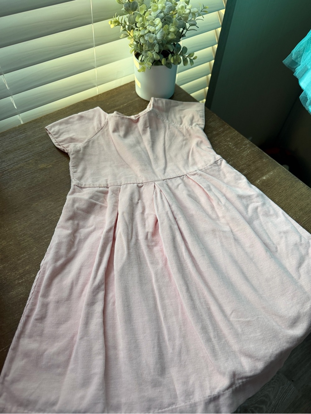 GAP Light Pink Cotton Short-Sleeve Girls' Dress